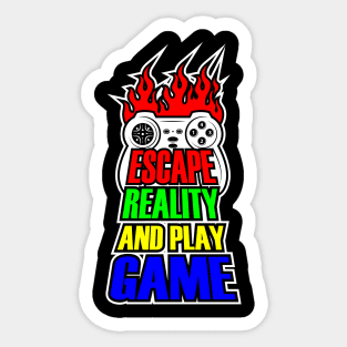 Escape Reality And Play Game Sticker